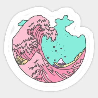 aesthetic wave summer sticker Sticker